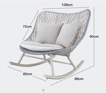 Temescal Rattan Garden Rocking Chair, Indoor/ Outdoor Furniture-Weilai Concept