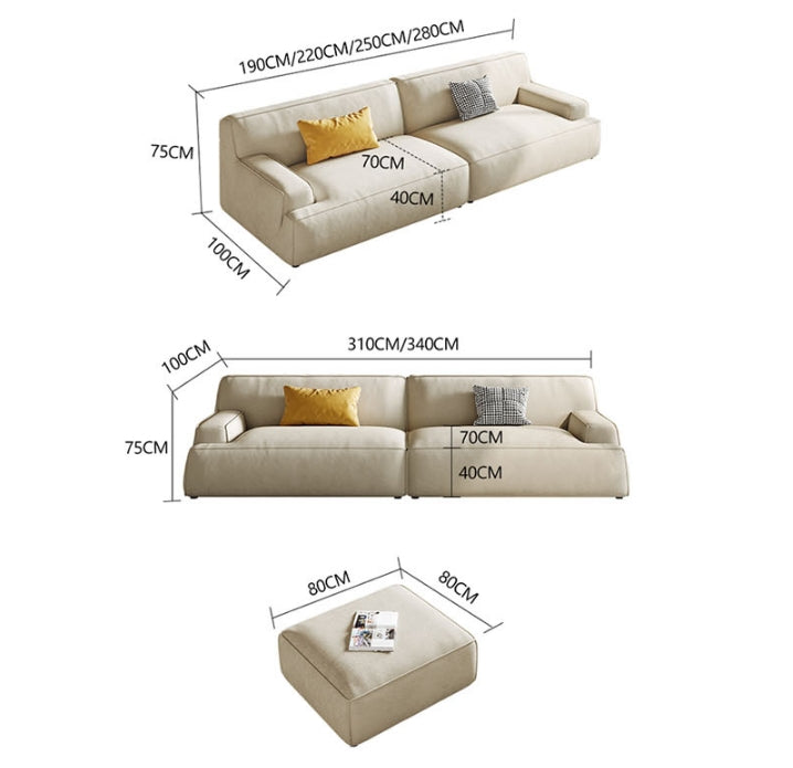 Isaac Three Seater Sofa, Leathaire-Weilai Concept