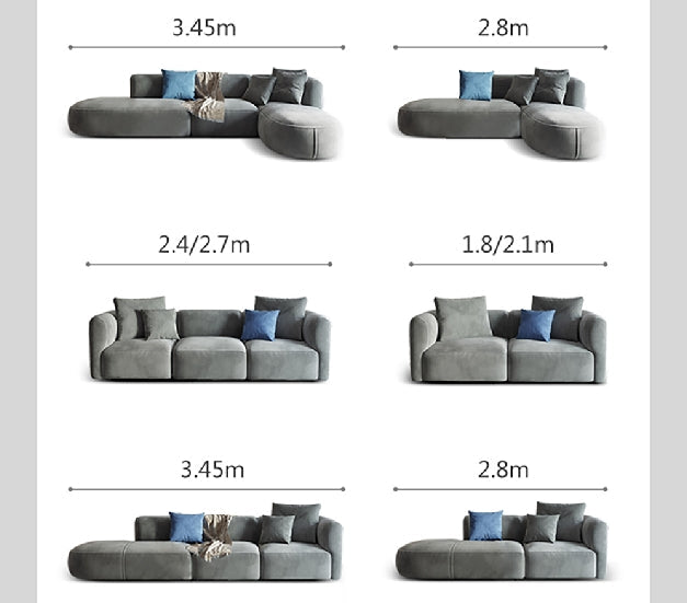 FIN Four Seater/ Corner Sofa, Grey Velvet-Weilai Concept