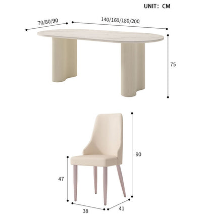 Peru Dining Table, White-Weilai Concept