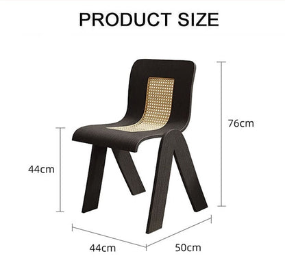 Verna Curve Dining Chair, Black-Weilai Concept