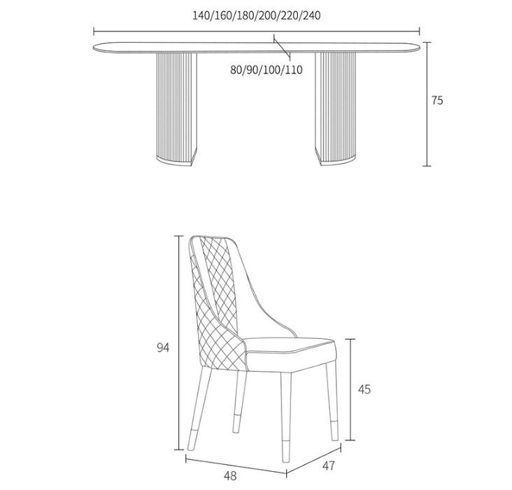 Costanza Dining Table, White-Weilai Concept