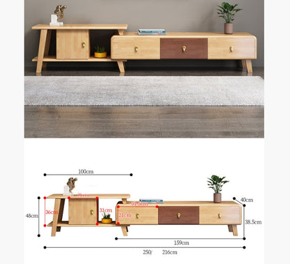 Brandy TV Stand, Oak-Weilai Concept