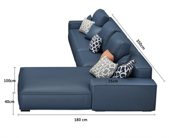 Nevaeh Three Seater Corner Sofa, Leathaire-Weilai Concept