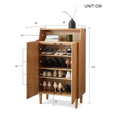 Jasper Shoe Storage, Light Oak-Weilai Concept