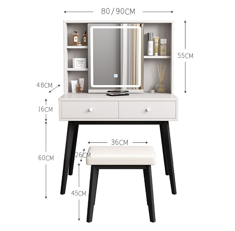 Mclamb Dressing Table With LED Mirror-Weilai Concept