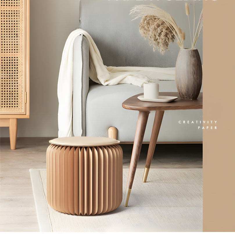 Accordion Classic Stool, Kraft Paper