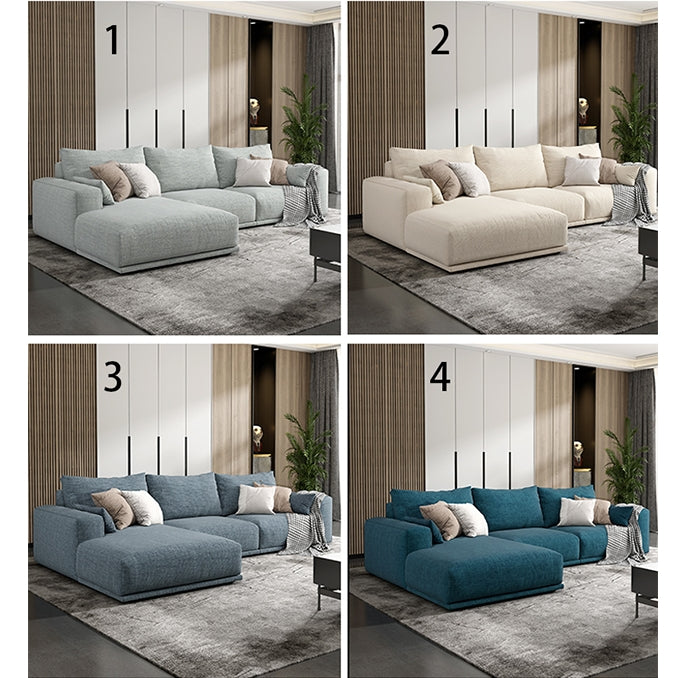 Frances Three / Four Seater Corner Sofa, Cotton Linen-Weilai Concept