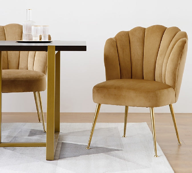 Dwight Dining Chair, Gold Frame-Weilai Concept