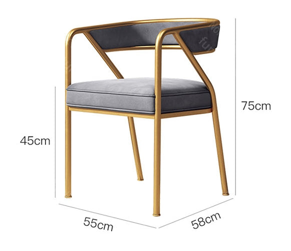 Dwight Dining Chair, Gold Frame-Weilai Concept