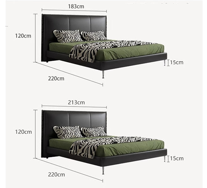 Kinza King Size / Super King Size Bed, Black-Weilai Concept