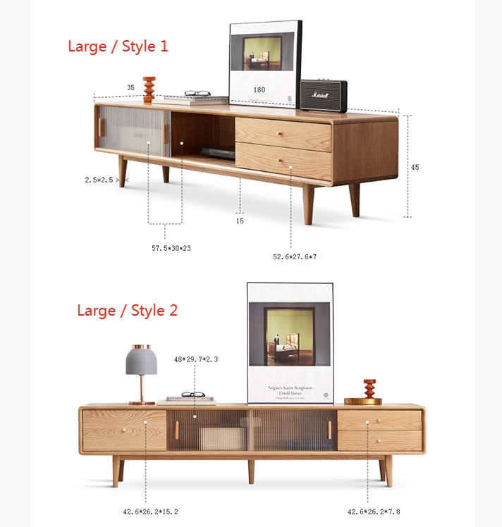 Kerry Mini TV Stand, Light Oak-Weilai Concept