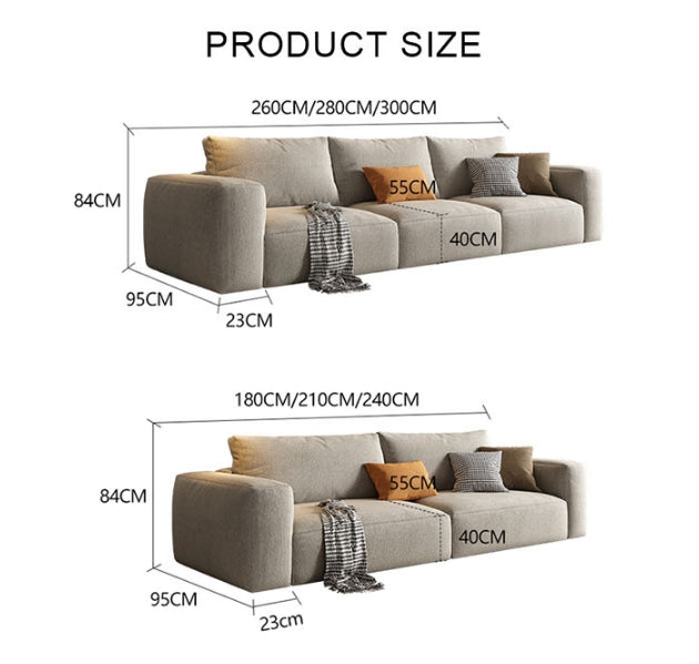 Lionel Two Seater Sofa, Linen-Weilai Concept