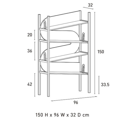 Butterworth Shelving Unit, Bookcase, Wood-Weilai Concept