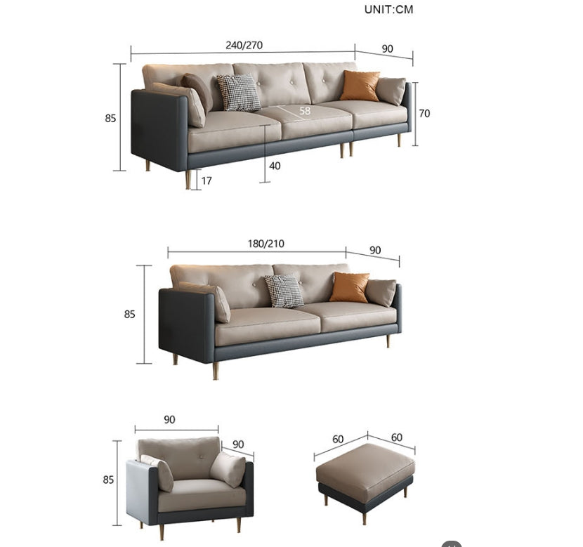 Noel L311 Two Seater Sofa, Leathaire-Weilai Concept