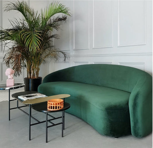 Julep Modern Curved Sofa, Velvet-Weilai Concept