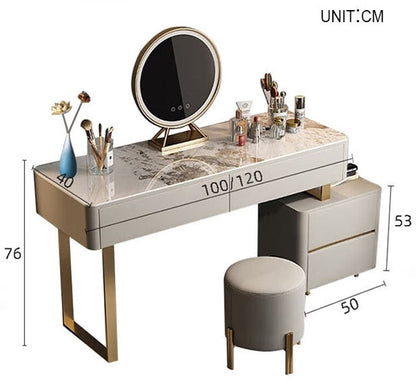 Serenique Dressing Table With LED Mirror-Weilai Concept