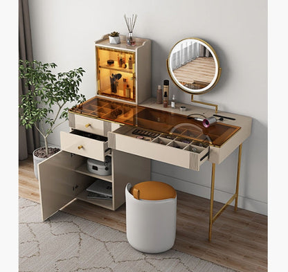 Aden Dressing Table Set With Mirror-Weilai Concept