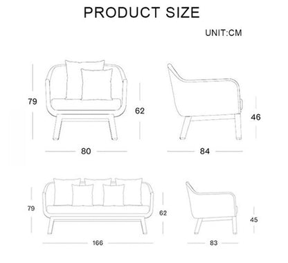 Julii Rattan Armchair, Two Seater Sofa, Outdoor Furniture-Weilai Concept