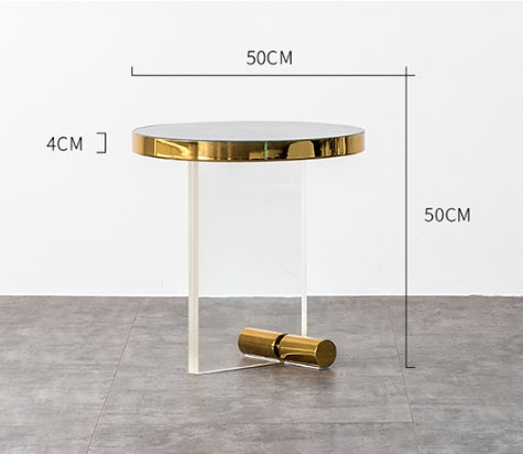 Caldera Round Side Table, Acrylic-Weilai Concept