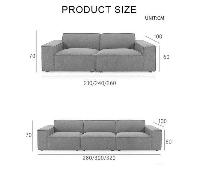 Lynnbrook Three Seater Sofa, Modular Sofa, Linen-Weilai Concept