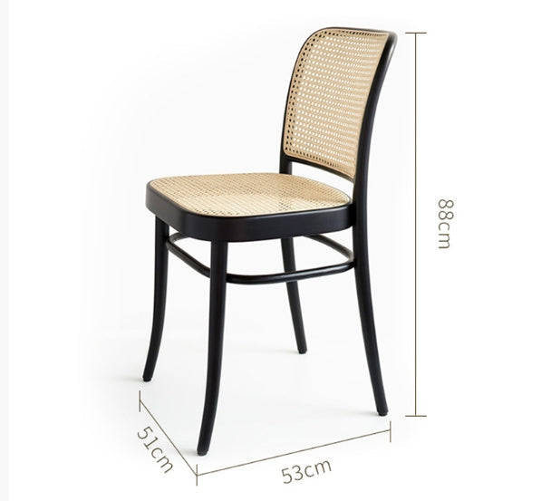 Vanesa Rattan Dining Chair, Oak-Weilai Concept