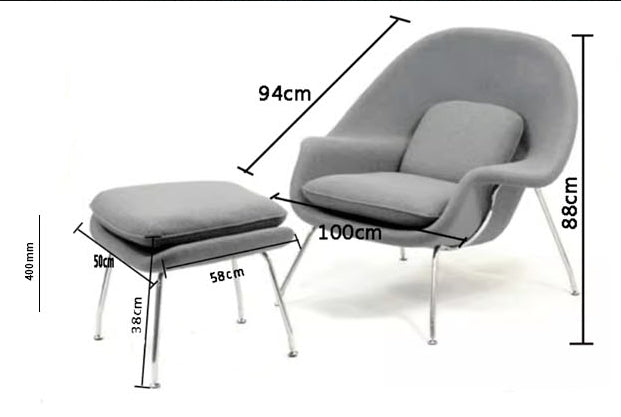 Womb Lounge Chair And Footstool, Armchair-Weilai Concept