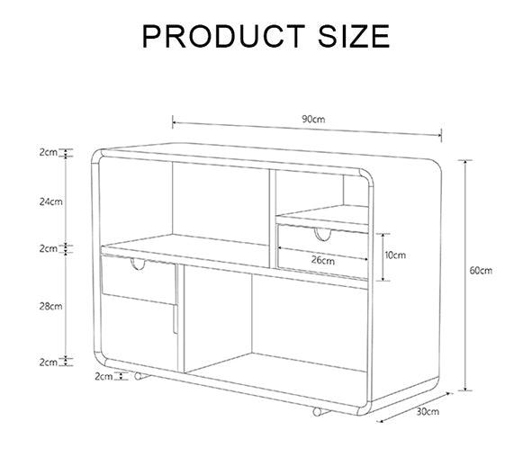 Franco Side Table, Side Storage, Oak-Weilai Concept