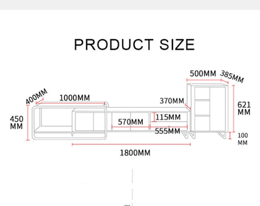 Adelaide TV Stand, White-Weilai Concept