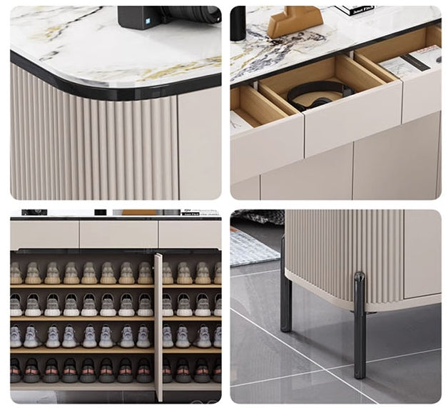 Samantha Shoe Storage, Off White-Weilai Concept