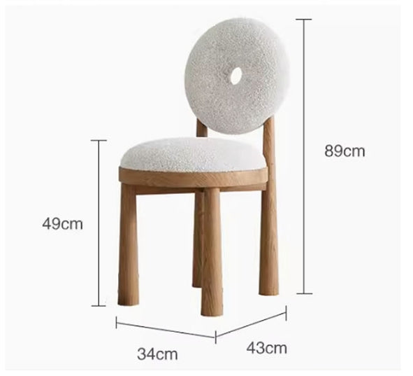 Evelyn Donut Dining Chair, Boucle-Weilai Concept