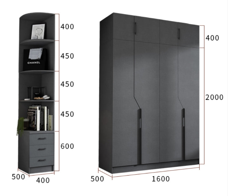 KA9381 Wardrobe, Different Sizes Available-Weilai Concept