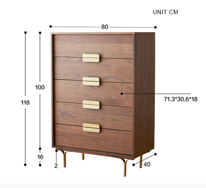 Hedra Chests Of Drawers, Walnut-Weilai Concept