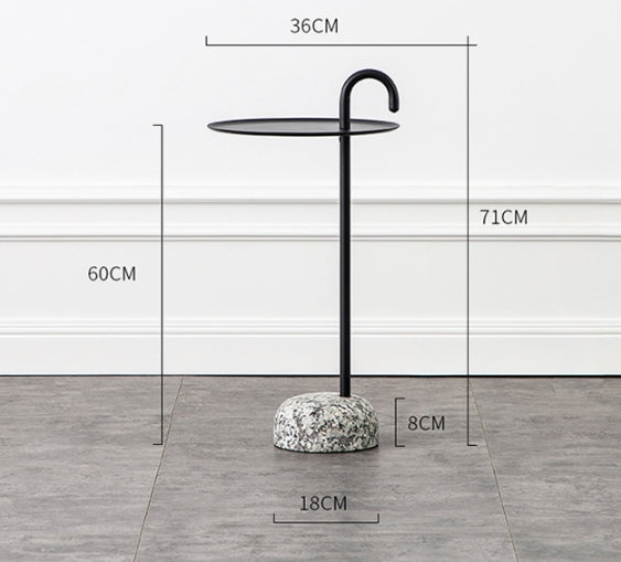 Stone Crutch Side Table, Black-Weilai Concept