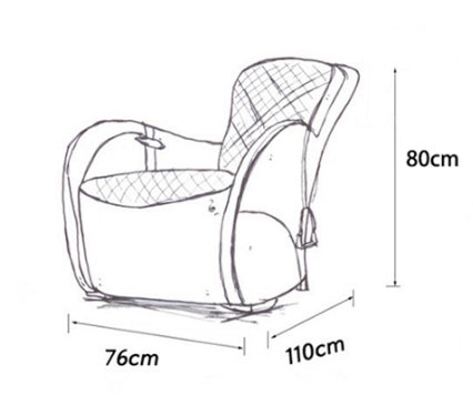 Saddle Chair And Footstool, Loft Style, Oil Wax Leather-Weilai Concept