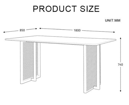 Gavril Rattan Dining Table, Oak, Rectangle-Weilai Concept