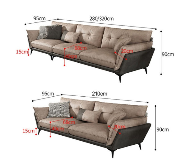 Ozzie Two/Three Seater Sofa, Leathaire-Weilai Concept