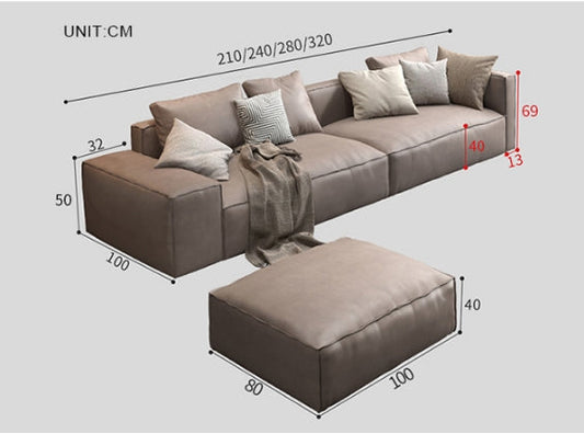 Hartste Two Seater Sofa, Leathaire-Weilai Concept