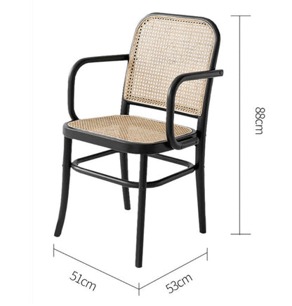 Paris G04 Rattan Dining Chair, Walnut-Weilai Concept