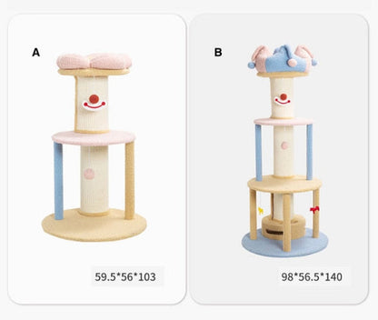 Lori Cat Climber, Cat Tree, Coral Fleece-Weilai Concept