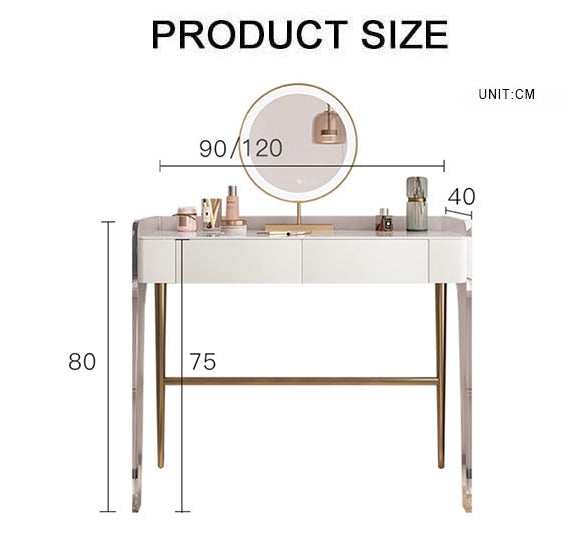 Deborah Dressing Table, White-Weilai Concept