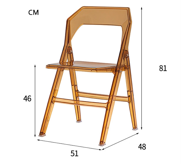 Philippe Starck Style Acrylic Folding Chair-Weilai Concept