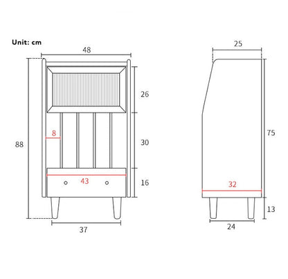 Dorilla Bedside Table, Oak, Side Table-Weilai Concept