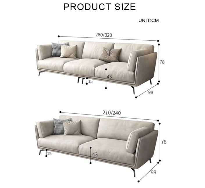 Reynold Two/Three Seater Sofa, Leatheraire-Weilai Concept