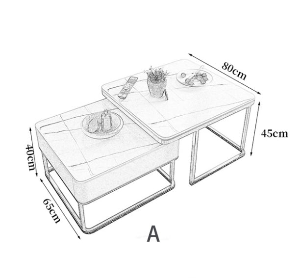 Lorelei Nesting Coffee Table Set, Sintered Stone-Weilai Concept