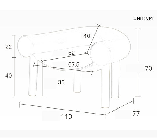 Wremical Armchair, Yellow-Weilai Concept