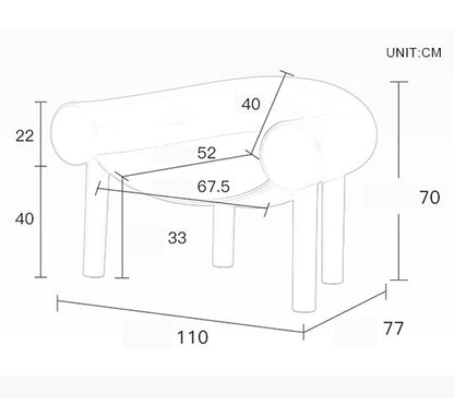 Wremical Armchair, Yellow-Weilai Concept