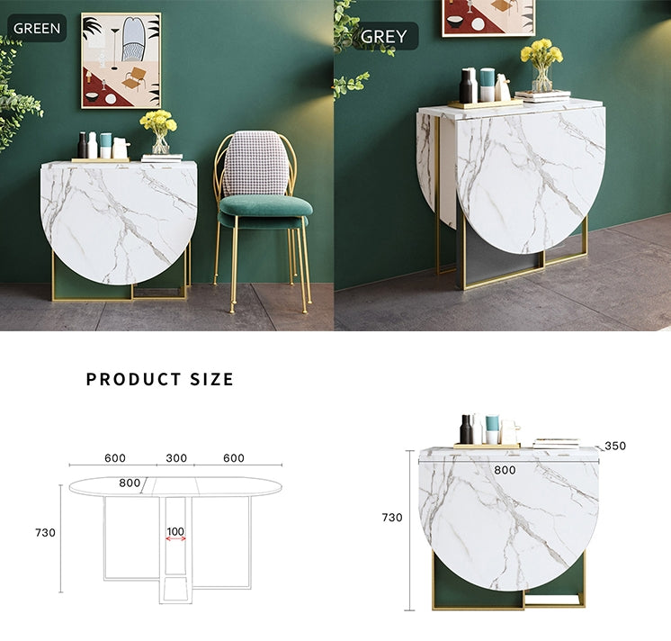 COSCO Modern Folding Dining Table, Green & Grey-Weilai Concept