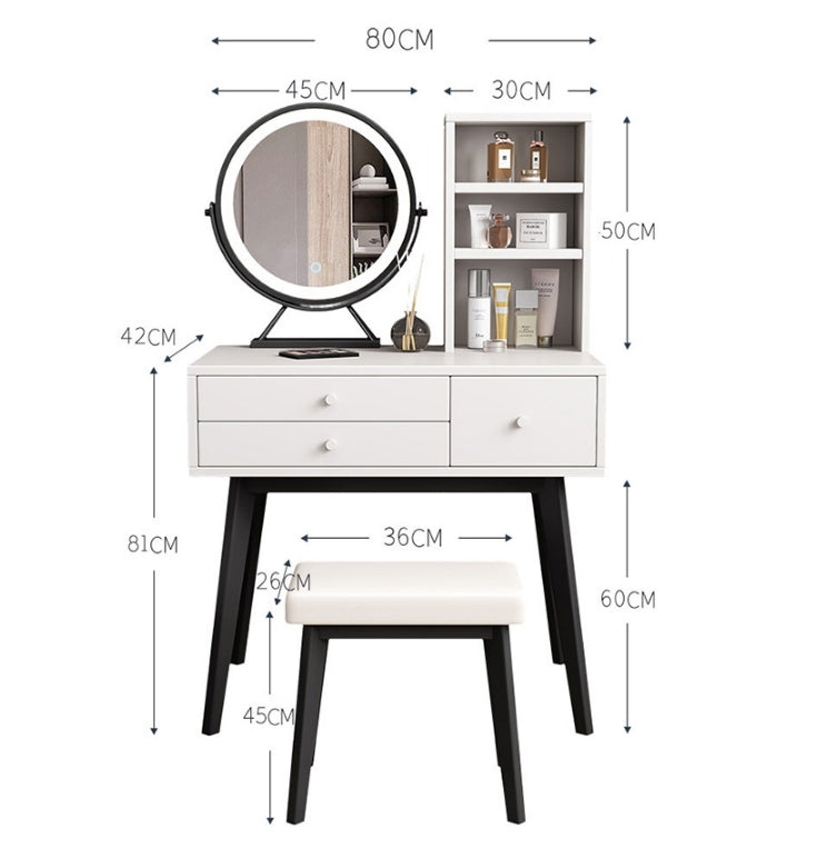 Hansell Dressing Table with LED Mirror and Stool-Weilai Concept