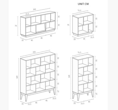 Salem Shelving Unit, Bookcase, Ash-Weilai Concept